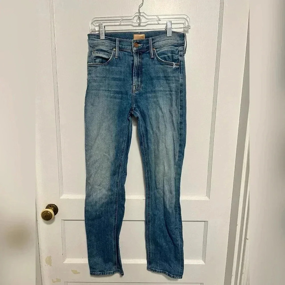 Mother The Mid Rise Dazzler Ankle in Cut & Paste Jeans Size 25 $228 - Picture 1 of 7